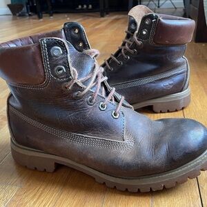 Timberland Waterproof Leather Work Boots Brown | Men’s 10